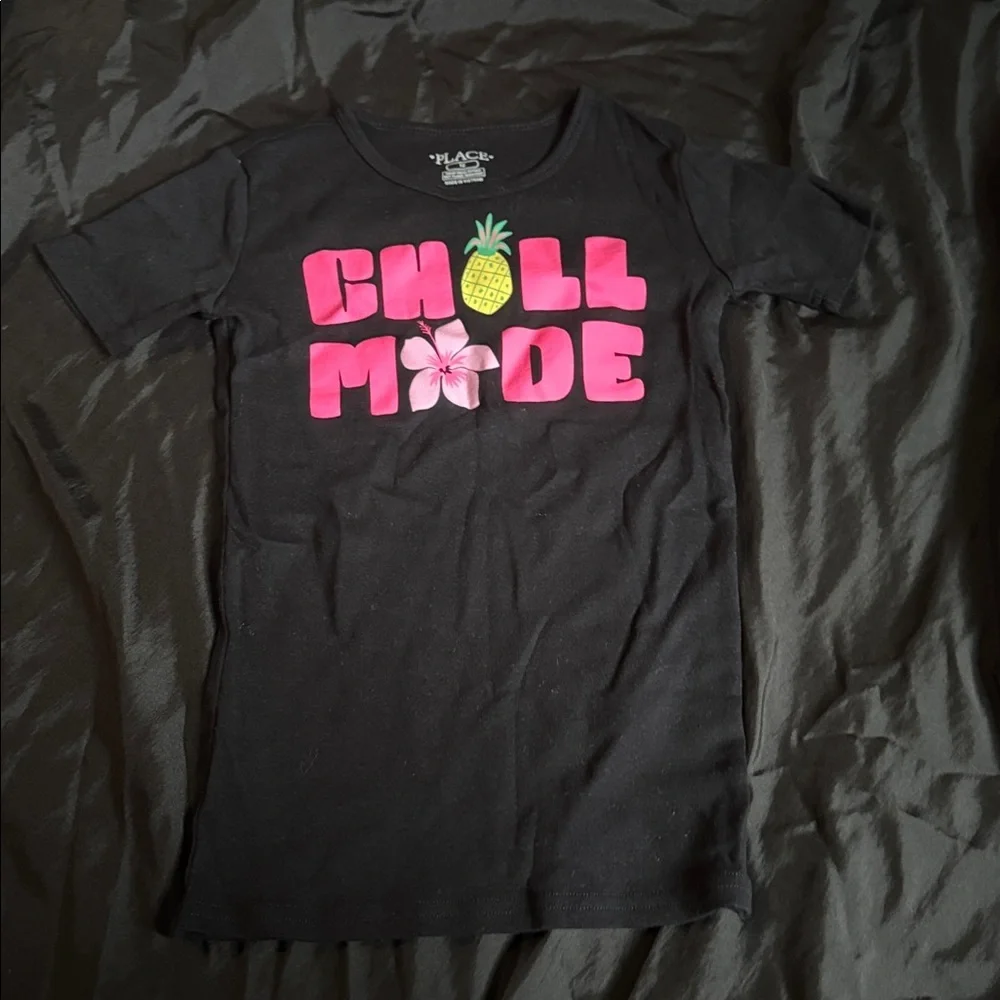 The Children's Place Black 'Chill Mode' Tee